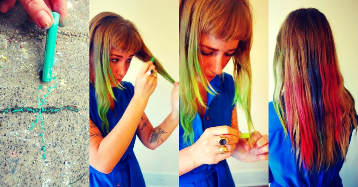 Hair Chalk Mechas coloridas com Hair Chalking colorir cabelos com giz pastel