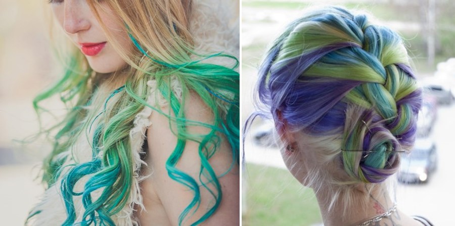 Hair Chalk – Como fazer mechas coloridas no cabelo com giz pastel cabelos loiros 2