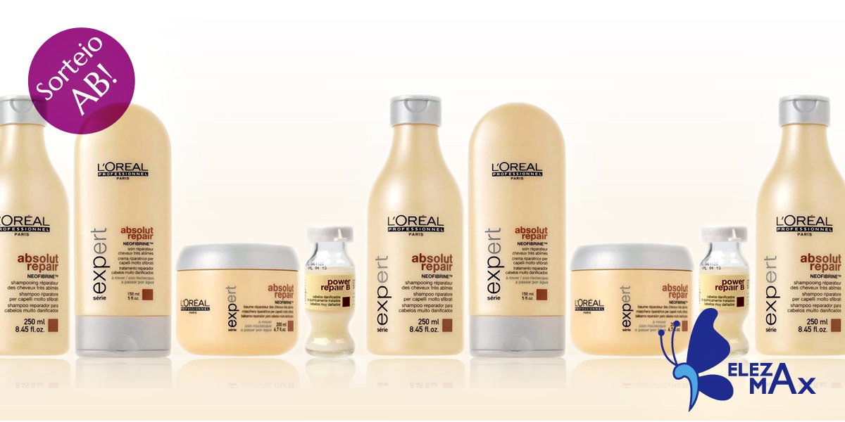 sorteio e resenha kit absolut repair loreal professionnel