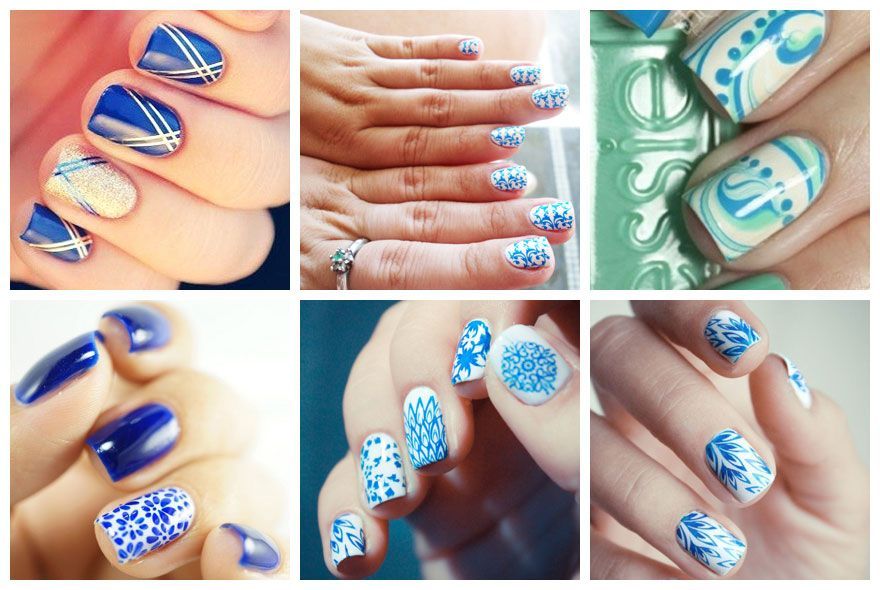 tendência estampa de azulejo porcelain print unhas esmalte
